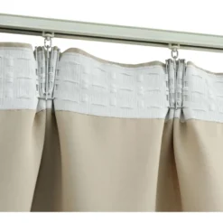 Pimennysverhot koukuilla 2 kpl beige 140x225 cm