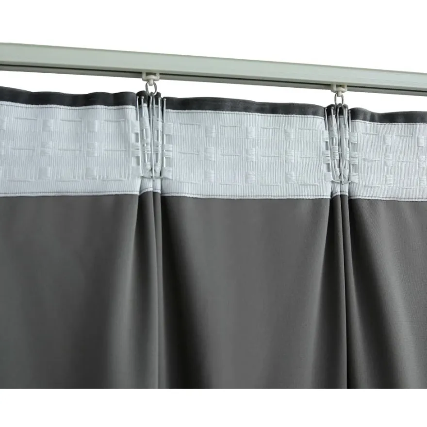 Pimennysverhot koukuilla 2 kpl sametti antrasiitti 140x225cm
