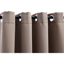 Pimennysverhot metallirenkailla 2kpl ruskeanharmaa 140x225 cm
