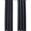 Pimennysverhot metallirenkailla 2 kpl antrasiitti 140x245 cm