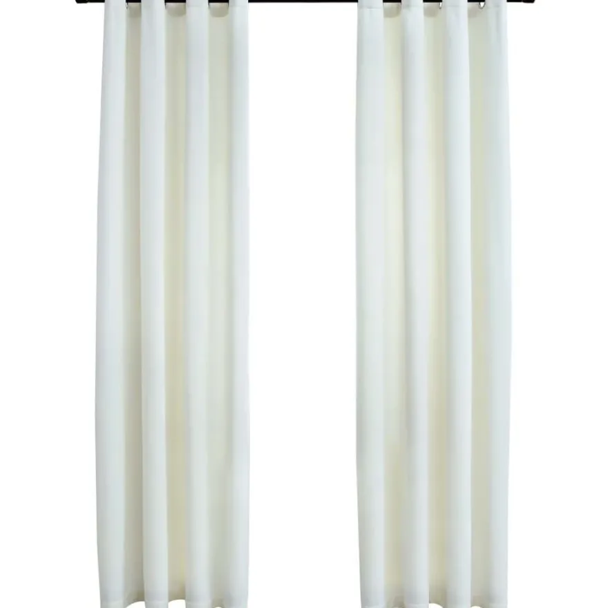 Pimennysverhot renkailla 2 kpl sametti kerma 140x245 cm