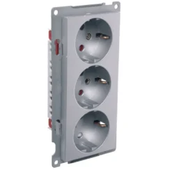 Pistorasia ELKO Plus, 3-osainen/16A/250V/IP20 UKR, alumiini