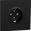 Pistorasia ELKO Plus 1-osainen/16A/250V/IP21 UPR, musta, Ocean Plastic