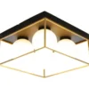 Plafondi Aneta Lighting Asto, Ø28cm, musta/kulta