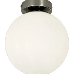 Plafondi Aneta Lighting Lido, IP23 Ø 200x225 mm, valkoinen, kromi