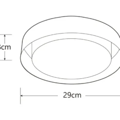 Plafondi Heat Frame Ø29cm 2xE27 rasiakiinnitys