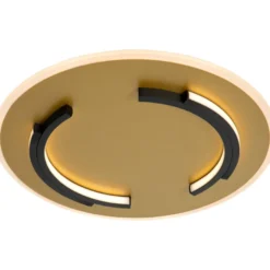 Plafondi Lucide Andreas, Ø39.6cm, IP20, 30W, kulta