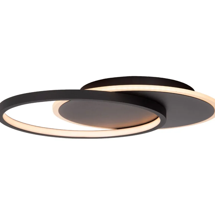 Plafondi Lucide Axelle, Ø29.5cm, IP20, 24W, musta