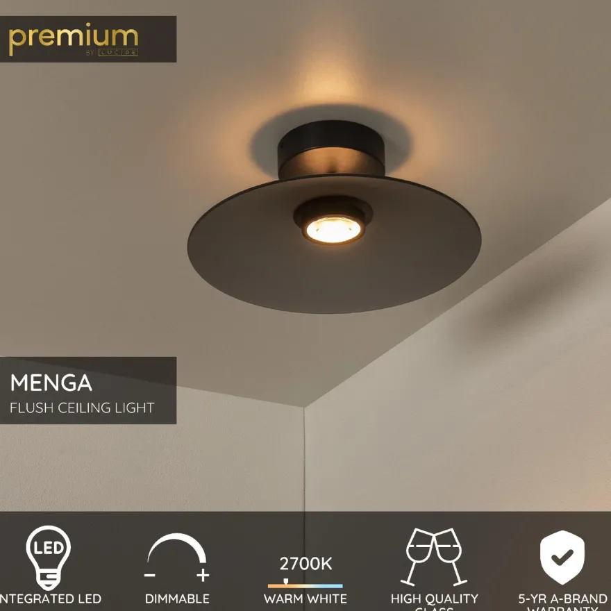 Plafondi Lucide Menga, Ø40cm, IP20, 11W, eri värejä