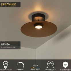 Plafondi Lucide Menga, Ø40cm, IP20, 11W, eri värejä
