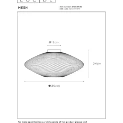 Plafondi Lucide Mesh, Ø45cm, IP20, eri värejä