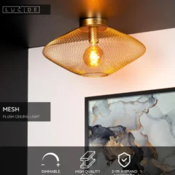 Plafondi Lucide Mesh, Ø45cm, IP20, eri värejä