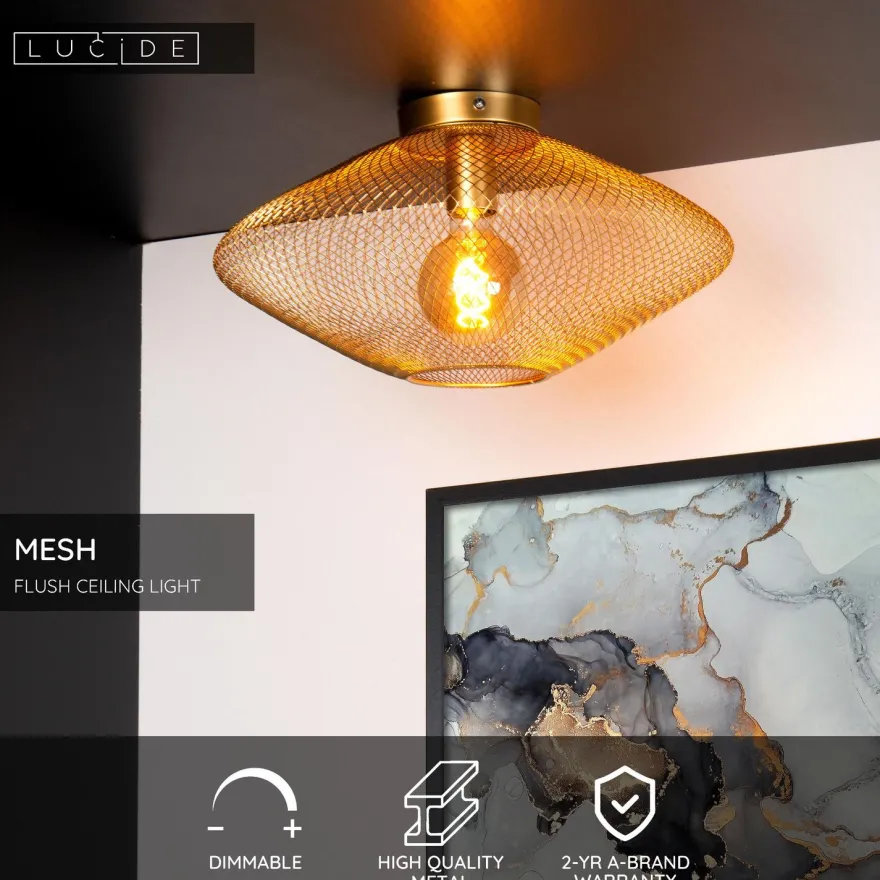 Plafondi Lucide Mesh, Ø45cm, IP20, eri värejä