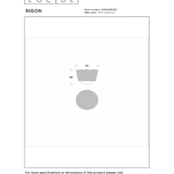 Plafondi Lucide Rigon, Ø9cm, IP20, 7W, kulta