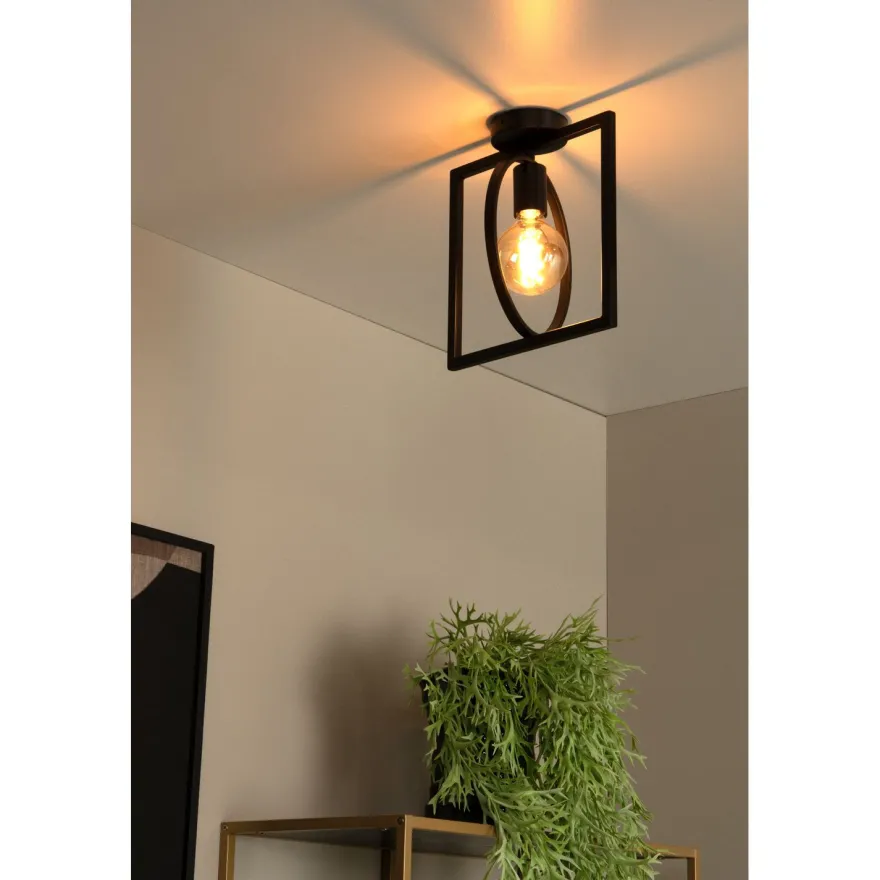 Plafondi Lucide Suus, 23.5x28cm, IP20, musta