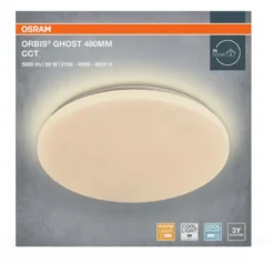 Plafondi Osram Orbis Ghost CCT valkoinen, eri kokoja
