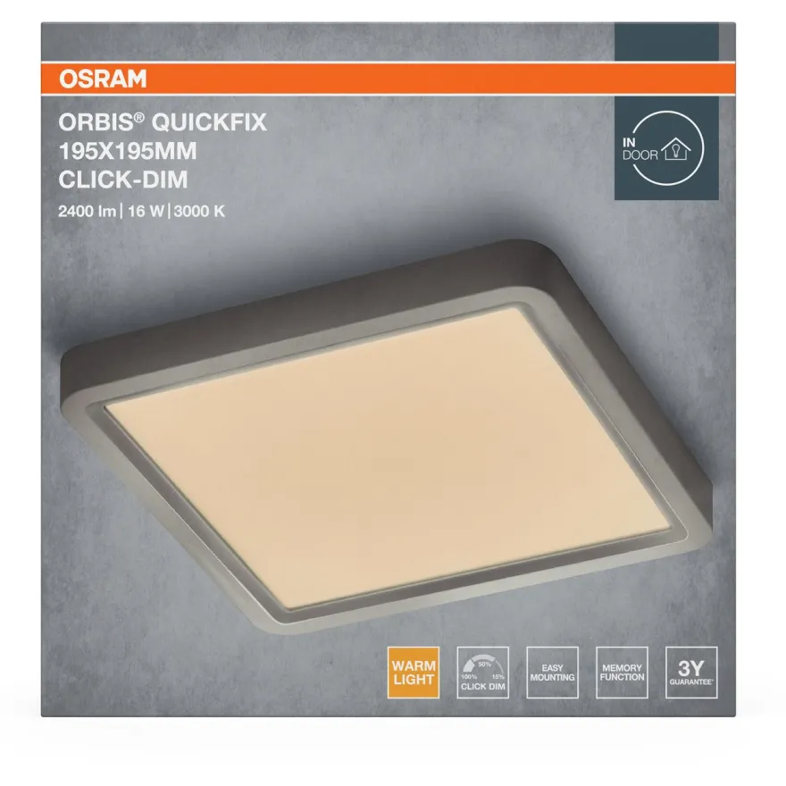 Plafondi Osram Orbis Quickfix Click Dim 830 3000K, eri vaihtoehtoja