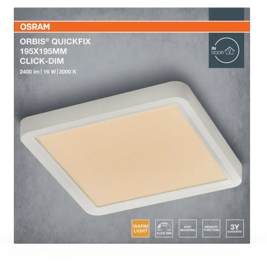 Plafondi Osram Orbis Quickfix Click Dim 830 3000K, eri vaihtoehtoja