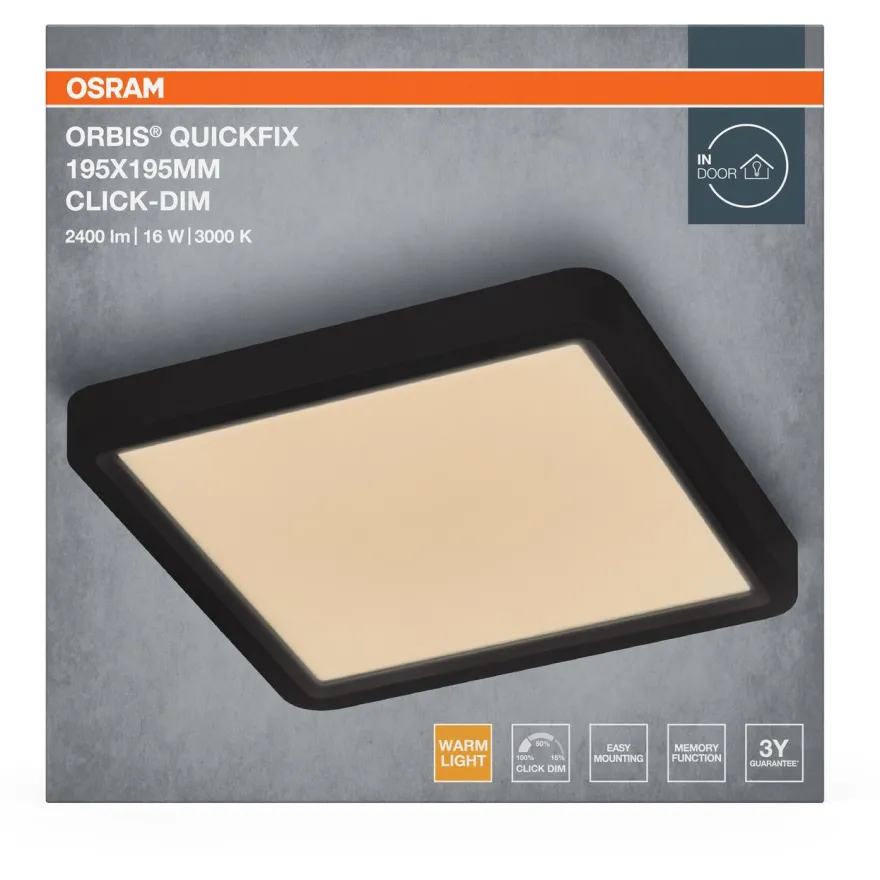 Plafondi Osram Orbis Quickfix Click Dim 830 3000K, eri vaihtoehtoja