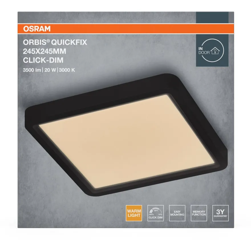 Plafondi Osram Orbis Quickfix Click Dim 830 3000K, eri vaihtoehtoja