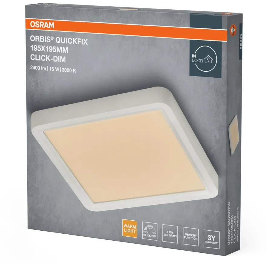 Plafondi Osram Orbis Quickfix Click Dim 830 3000K, eri vaihtoehtoja