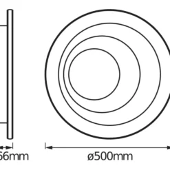 Plafondi Osram Smart+ Matter Spiral White 500mm Tunable White valkoinen