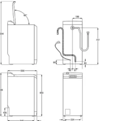 Päältä täytettävä pyykinpesukone Electrolux EW6T462O4O, 39.7cm, 6kg, 1200rpm, valkoinen