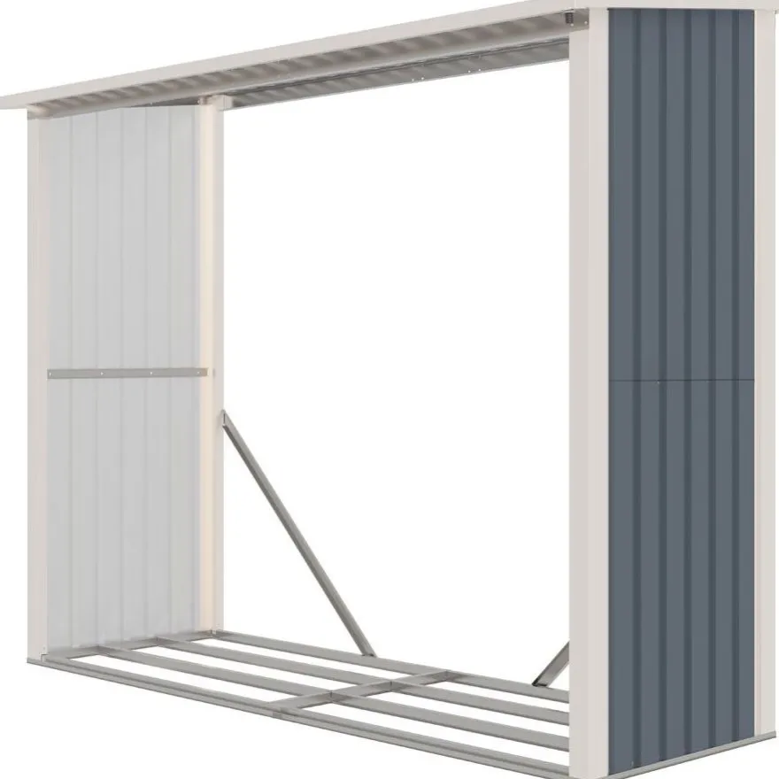 Polttopuukatos Fornorth 242x89x190cm, 2.15m²