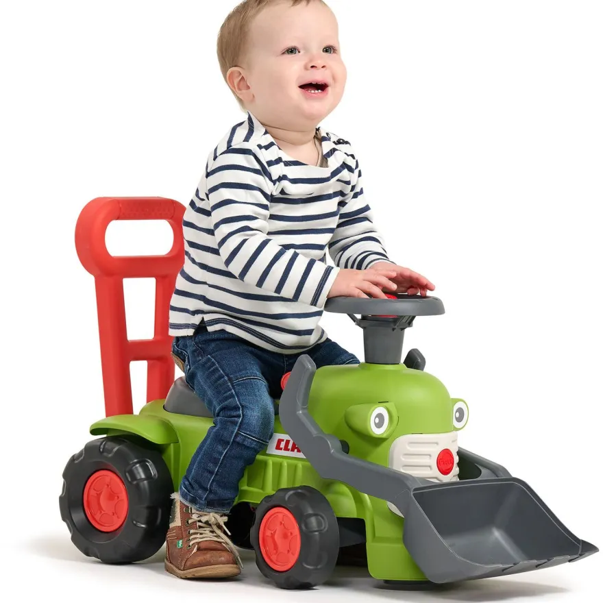 Potkutraktori Falk, Claas Vintage, ohjauspyörällä, äänimerkillä ja työntökahvalla