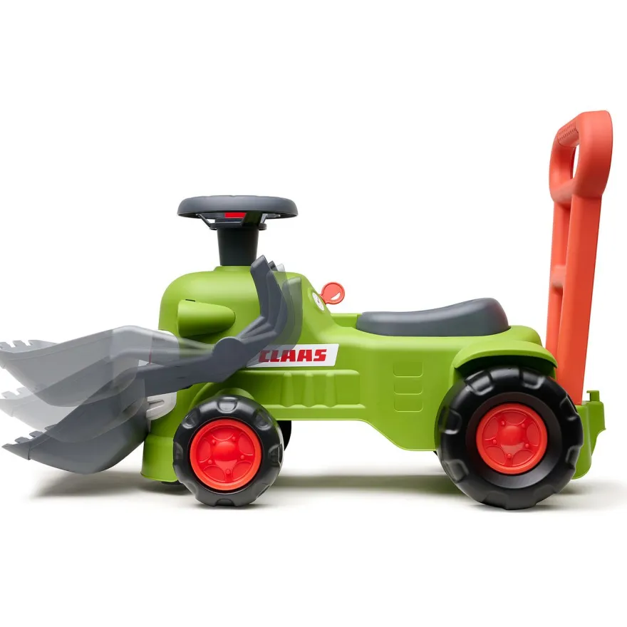 Potkutraktori Falk, Claas Vintage, ohjauspyörällä, äänimerkillä ja työntökahvalla