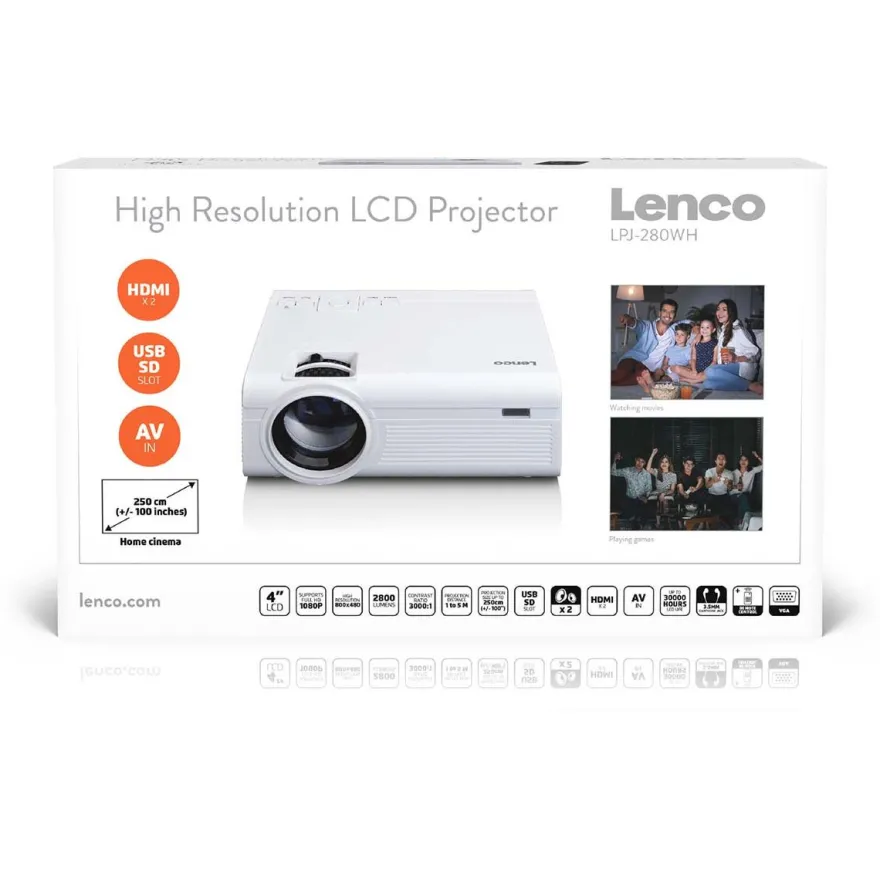 Projektori Lenco, LCD, hdmi, usb, av
