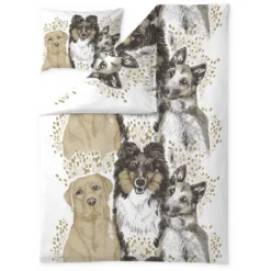Pussilakanasetti Vallila Ystävykset, 150x210cm, beige