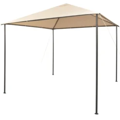 Puutarhakatos/paviljonki 3x3, teräs, beige