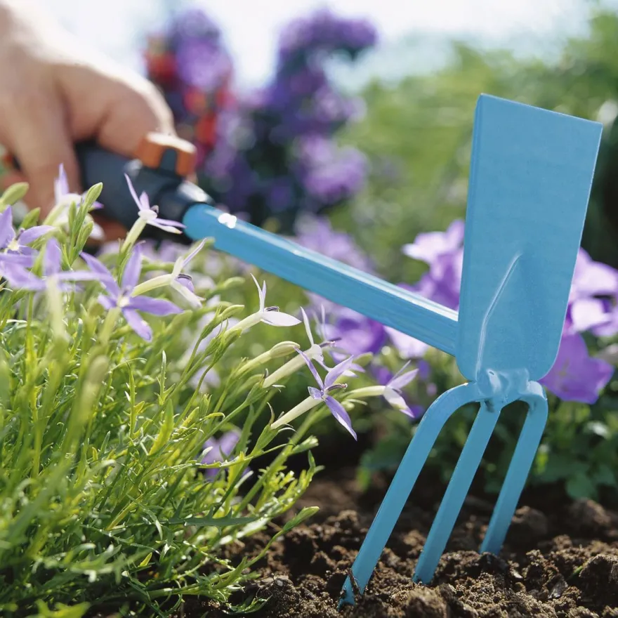 Puutarhakuokka Gardena CombiSystem, 3 piikkiä ja suora terä