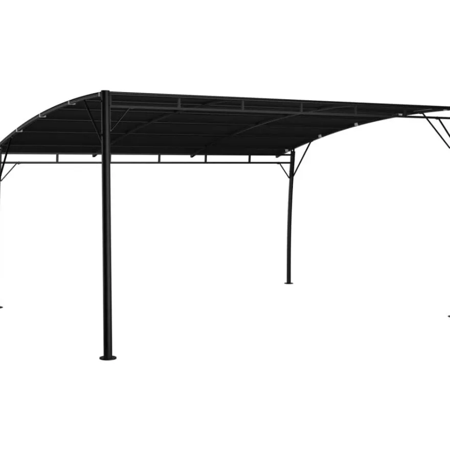 Puutarhan aurinkokatos 4x3x2,25 m antrasiitti
