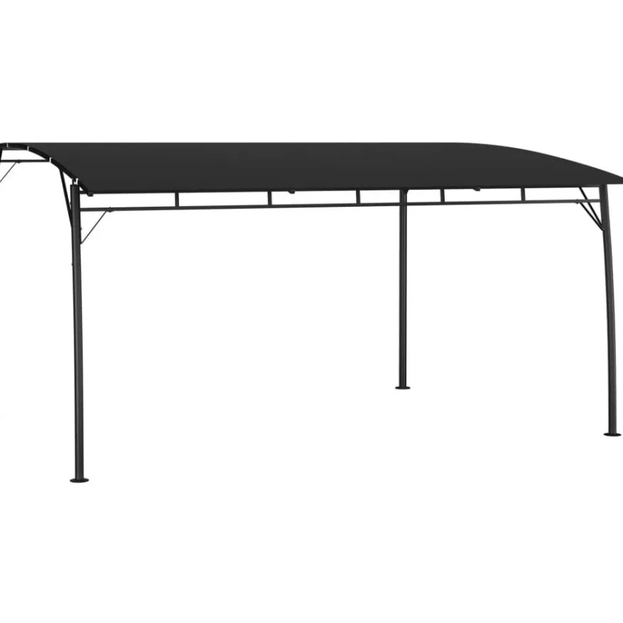 Puutarhan aurinkokatos 4x3x2,25 m antrasiitti