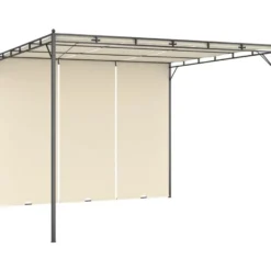Puutarhan huvimaja sivuverholla 3x3x2,25m cm kerma