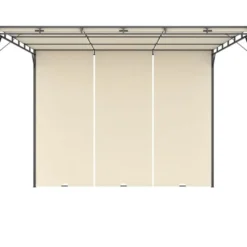 Puutarhan huvimaja sivuverholla 3x3x2,25m cm kerma