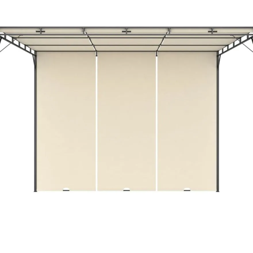 Puutarhan huvimaja sivuverholla 3x3x2,25m cm kerma