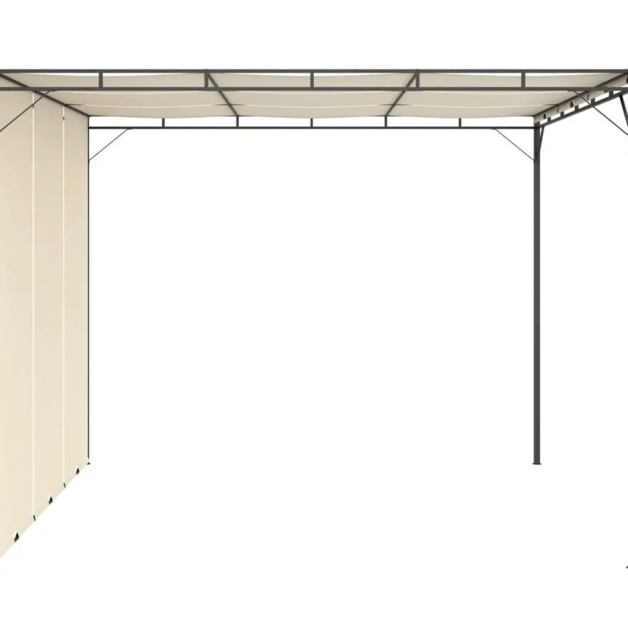 Puutarhan huvimaja sivuverholla 3x3x2,25m cm kerma