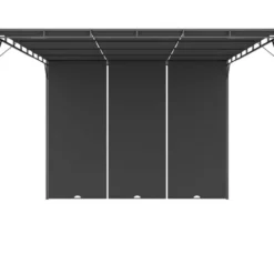 Puutarhan huvimaja sivuverholla 4x3x2,25 cm antrasiitti