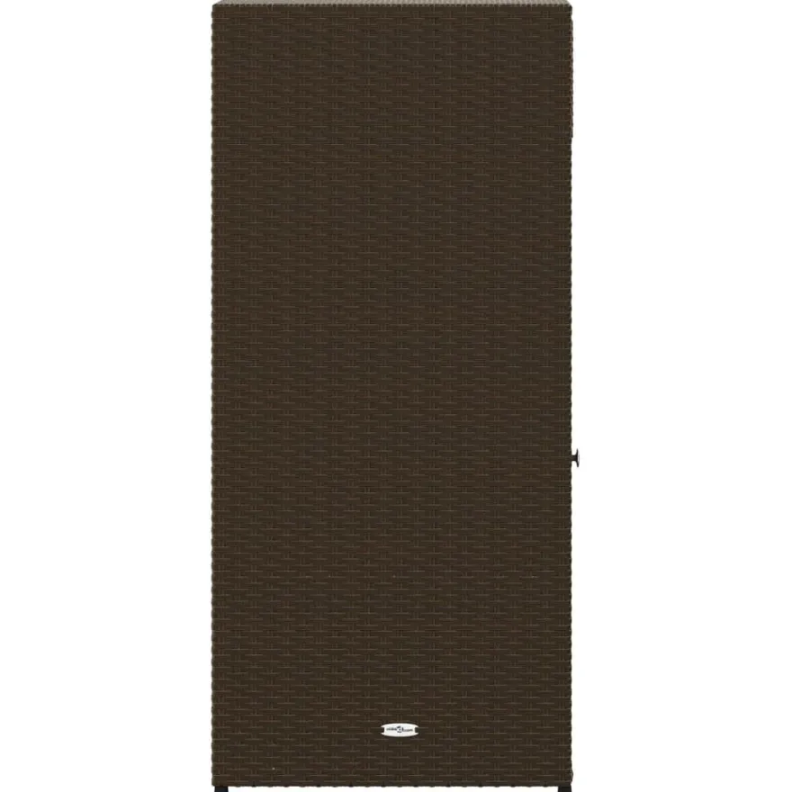 Puutarhan säilytyskaappi ruskea 55x55x111 cm polyrottinki