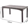 Puutarhapöytä Linento Garden Rattan, 90x150cm, tummanruskea