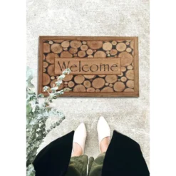 PVC-ovimatto Linento Nature, 40x60cm, brown