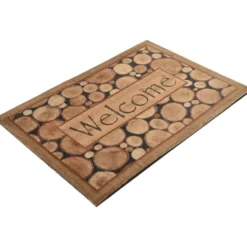 PVC-ovimatto Linento Nature, 40x60cm, brown