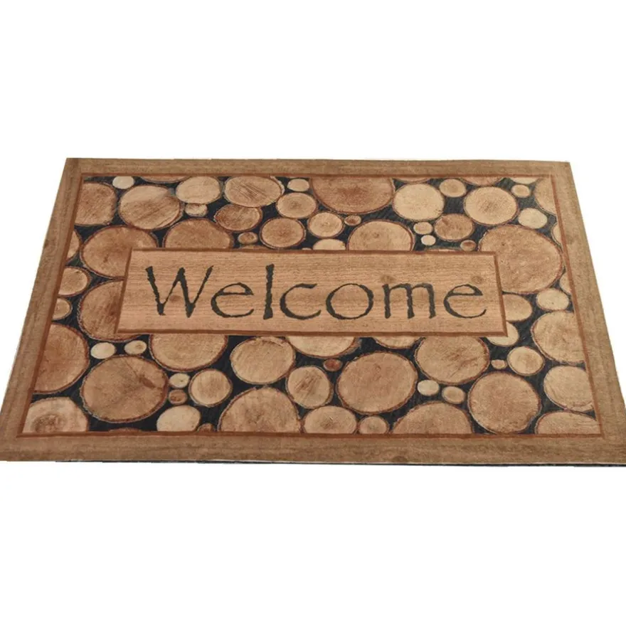 PVC-ovimatto Linento Nature, 40x60cm, brown