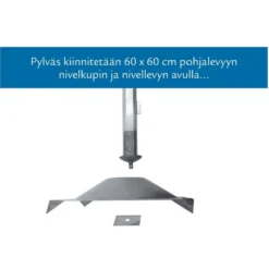 Pylväslaituri Savorak Suorapääty 10m irto-osina