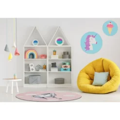 Pyöreä matto Benina Play Heppa Ø120cm, eri värejä