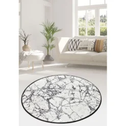 Pyöreä matto Linento Marble, eri kokoja ja värejä