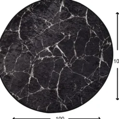 Pyöreä matto Linento Marble, eri kokoja ja värejä